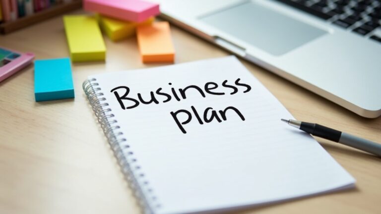 a-notepad-with-a-business-plan-colorful-sticky-notes-and-a-laptop-on-a-desk-banner image